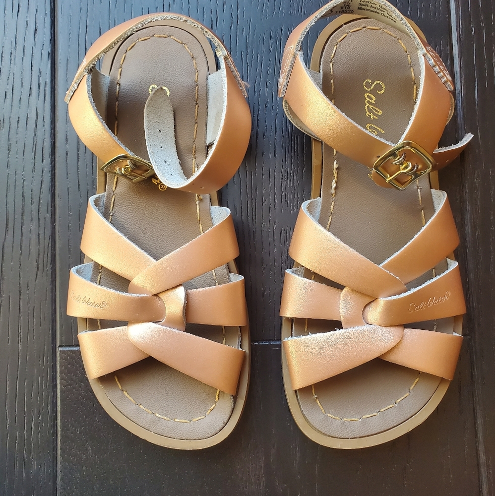 Saltwater Sandals 12 toddler girl Rose Gold